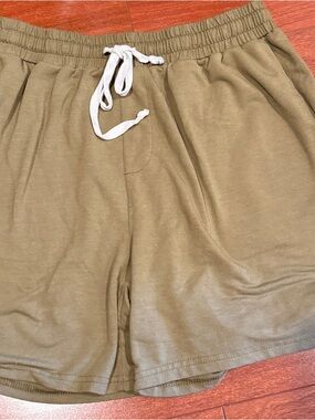 Men's Deyeek Olive Green Athletic Drawstring Shorts